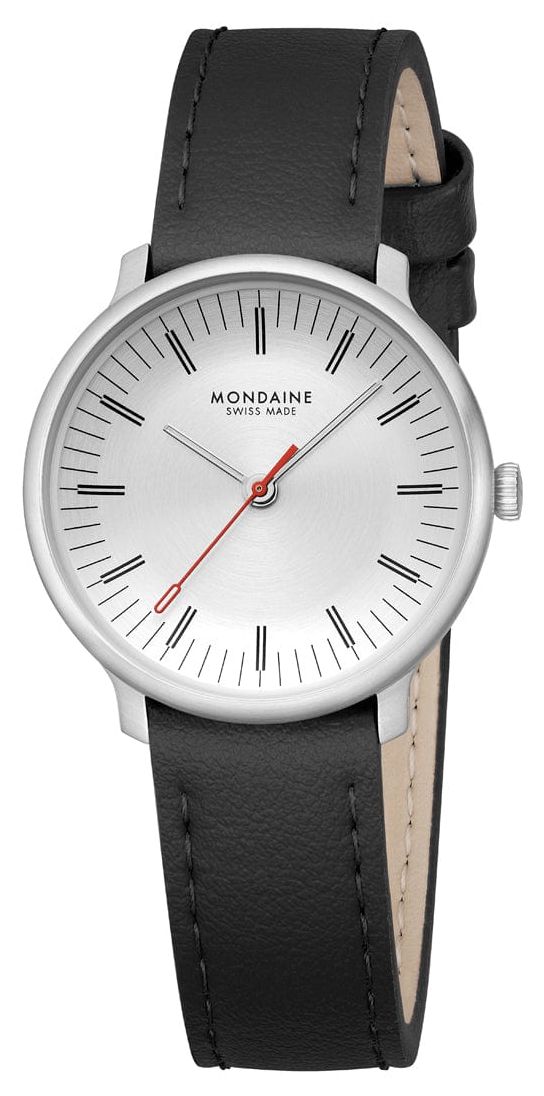 Mondaine MLE.33110.LBV Doppio (33mm) Off-White Dial / Black Watch