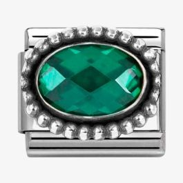 Nomination Classic Green Oval Bead Cubic Zirconia Charm 330607/027