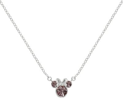 Disney Mickey Mouse Sterling Silver 16" Amethyst February Cubic Zirconia Necklace N905424SFEBL-16.PH