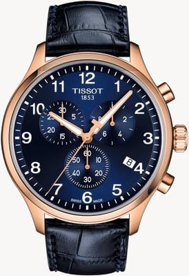 Tissot Chrono XL Classic (45mm) Deep Blue Dial / Blue Leather T1166173604200