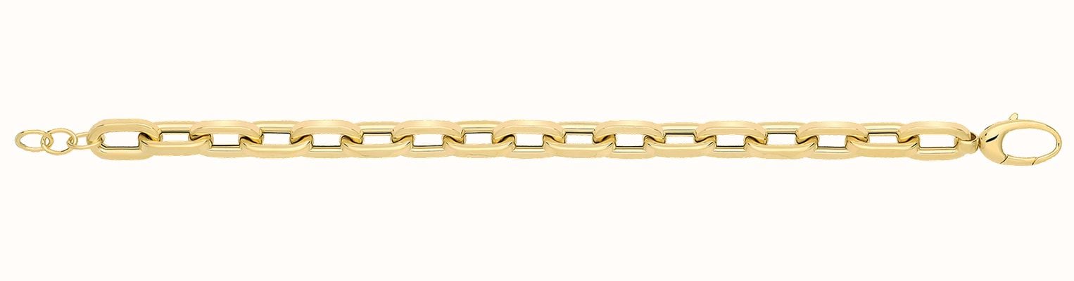 James Moore TH 9ct Yellow Gold Hollow Bracelet BR691