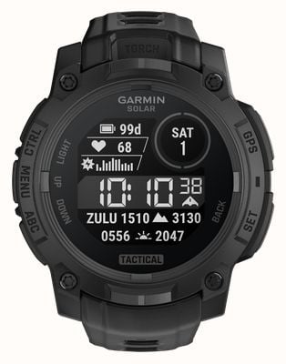 Garmin Instinct 3 - Tactical Edition SOLAR Outdoor GPS Smartwatch (45mm) Black with Black Band 010-02934-50
