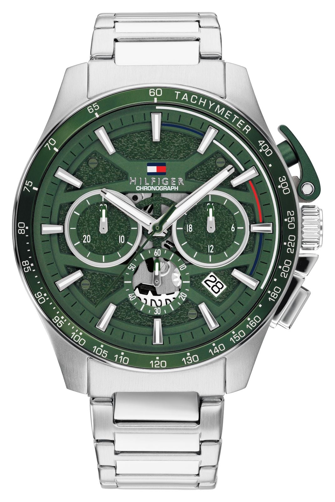 Tommy Hilfiger 1792293 Bank Stainless Steel Green Dial Watch