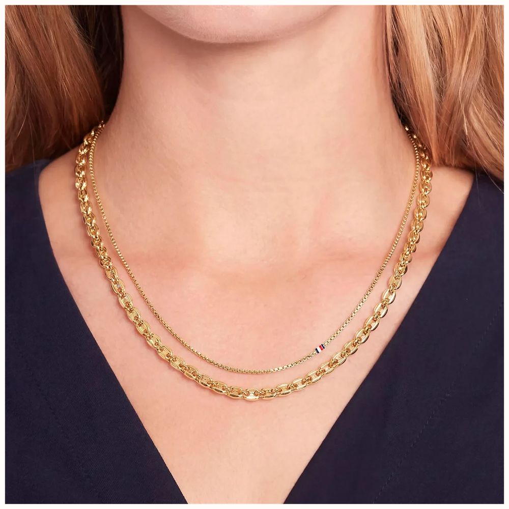 Tommy Hilfiger Tommy Hilfiger Layering Necklace Goldplated Stainless Steel 2781081 - alternate view 2