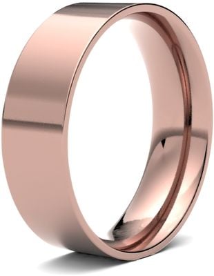 James Moore Wedding Ring  | 9ct Rose Gold | 6mm | Light | Size Flat Court | AG_6GLE-9R AG_6GLE-9R