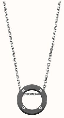 Herbelin Newport Duo Necklace - Sandblasted Titanium - 7mm (One Size) CND20TD