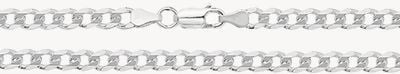 Treasure House Sterling Silver Mens Curb Chain 20" G1001/20