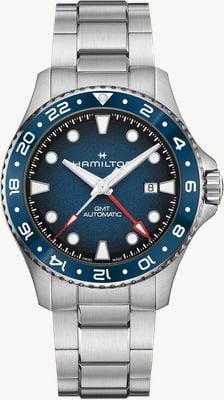 Hamilton Khaki Navy Scuba GMT Automatic (43mm) Blue Dial / Stainless Steel Bracelet Watch H82535140