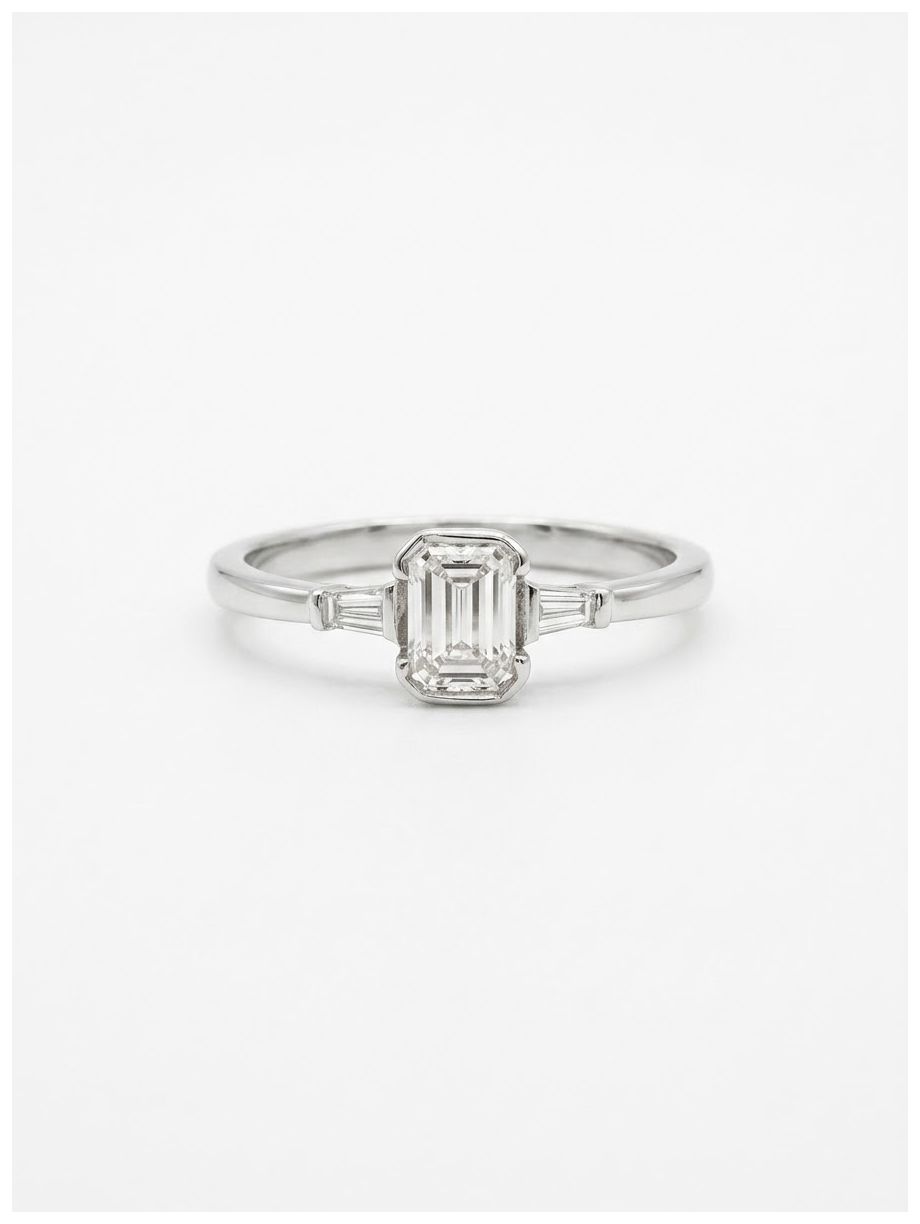 James Moore & Co JM3150 Baguette And Emerald Natural Diamond Jewellery