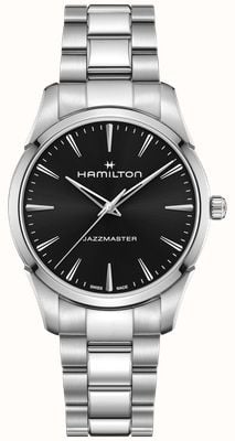Hamilton Jazzmaster Quartz (40mm) Black Sunray Dial / Stainless Steel Bracelet H32461131