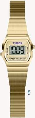 Timex Teeny Tiny Timex endorsed by Dimepiece (20mm) Digital Dial / Gold PVD Stainless Steel Bracelet TW2Y46600