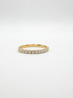 James Moore & Co 0.27ct Round Brilliant Natural Diamond 18ct Yellow Gold Half Eternity Ring E42264-27