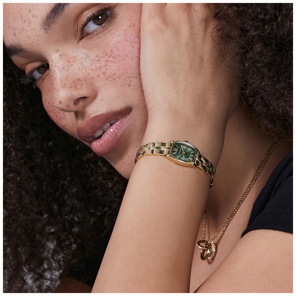 Olivia Burton 18mm Cambridge Forest Green Dial / Gold Bracelet 24000390 - alternate view 5
