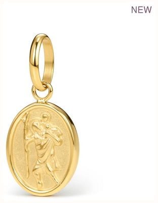 D.LOUISE Gold Tone Mini St Christopher Charm CH-49