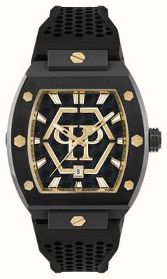 Philipp Plein HIGH-CONIC The HEXAGON Phantom (44mm) Black Dial / Black Bio TPU Plastic Strap PWPUA0224