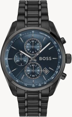 BOSS GRAND PRIX 44 Quartz Chronograph (44.5mm) Blue Dial / Black PVD Stainless Steel Bracelet 1514314