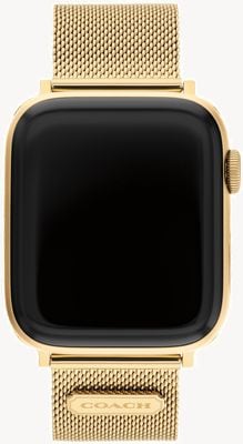 Coach Apple Watch Strap (42mm/44mm/45mm) Gold PVD 14700064