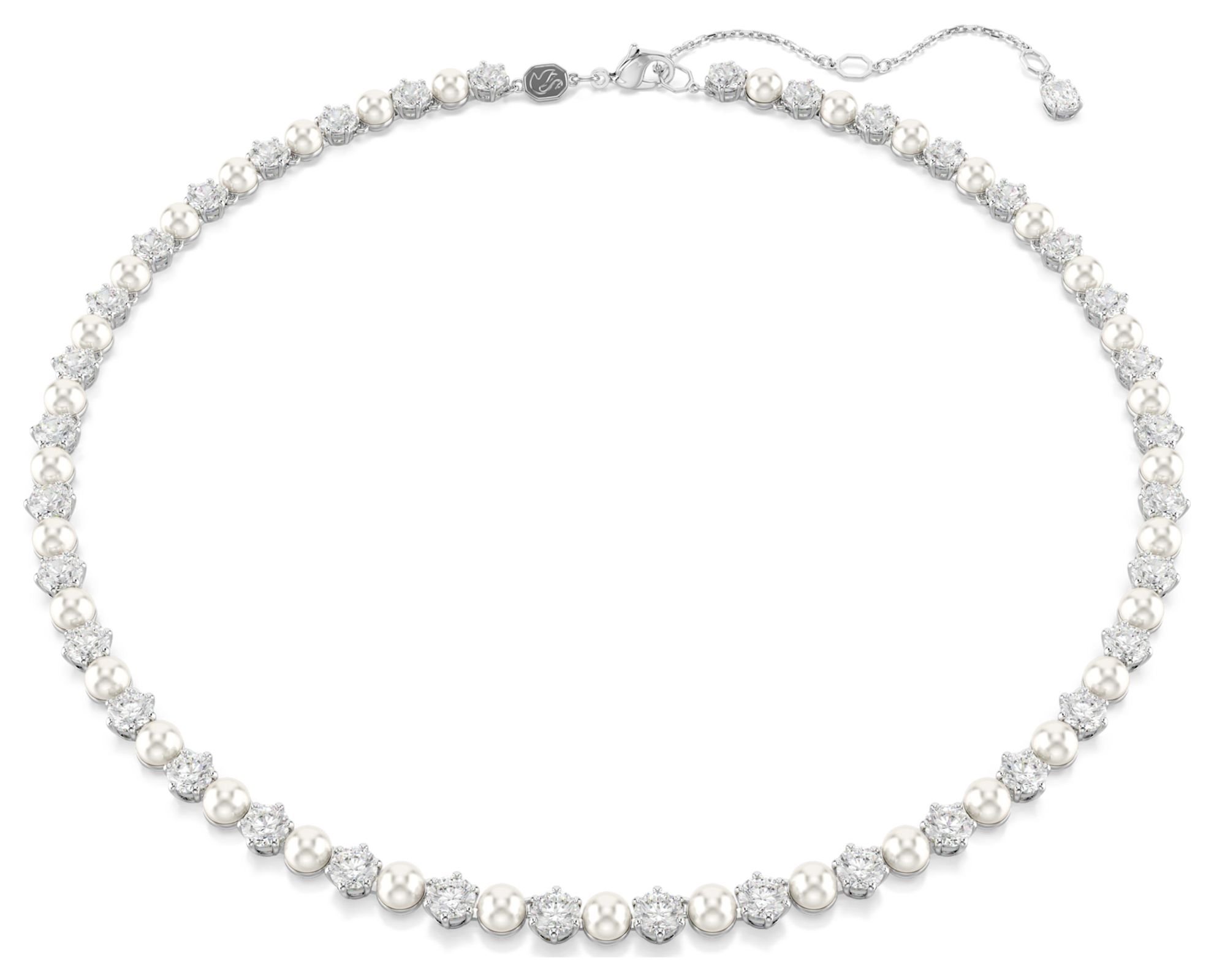 Swarovski 5689623 Matrix Tennis Necklace White Crystals and Jewellery