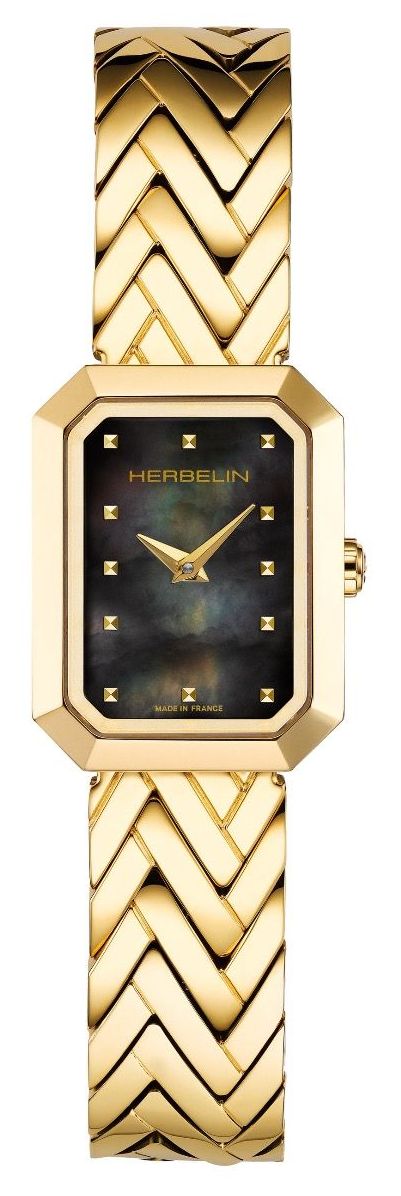 Herbelin 17446BP49 Women's OctogÃ´ne (20.4mm) Black Mother- Watch