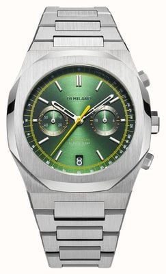 D1 Milano Cronografo Noble Green (41.5mm) Sunray Green Dial / Stainless Steel Bracelet CHBJ10