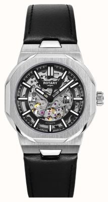 Rotary Sport Skeleton Automatic (40mm) Black Dial / Black Leather Strap GS05495/04