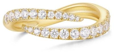 Ania Haie Gold Spiral Pavé Adjustable Ring R079-01G