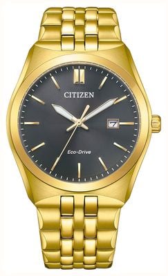 Citizen Men's Eco Drive (40mm) Black Dial / Gold-Tone Stainless Steel Bracelet BM7333-85E