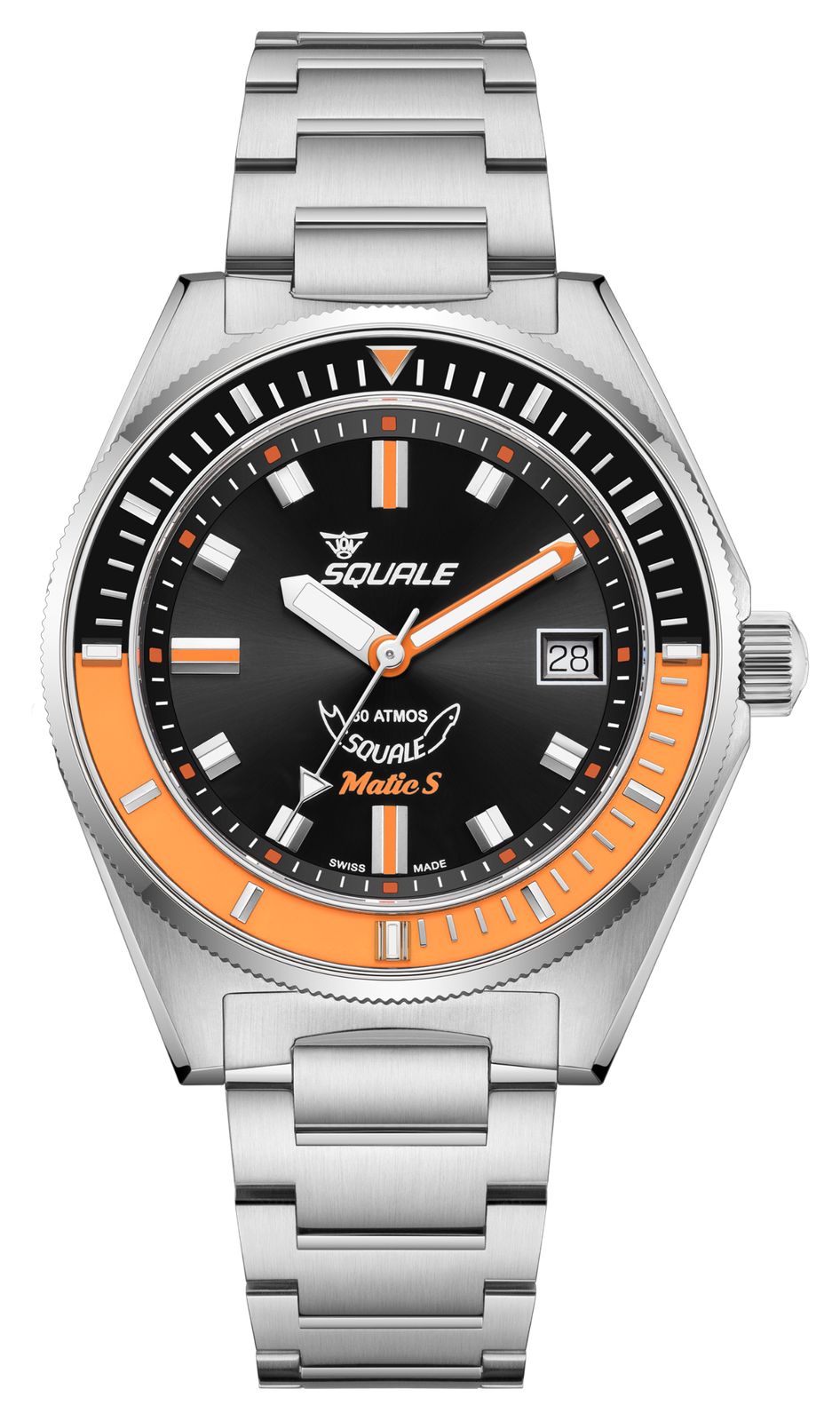 Squale MATICBKOBK.SSBX Matic S Automatic (39mm) Sunray Black Watch