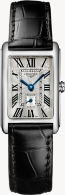 LONGINES DolceVita Quartz (20.8mm) Silver "Flinqué" Dial / Black Alligator Strap L52554710