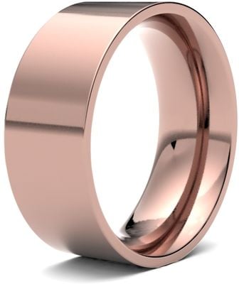 James Moore Wedding Rings | 9ct Rose Gold | 8mm | Medium | Flat Court | AG_8LME-9R