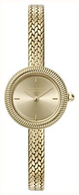 Olivia Burton Classic Finery (20mm) Gold Sunray Dial / Gold-Tone Stainless Steel Mesh Bracelet 24000279