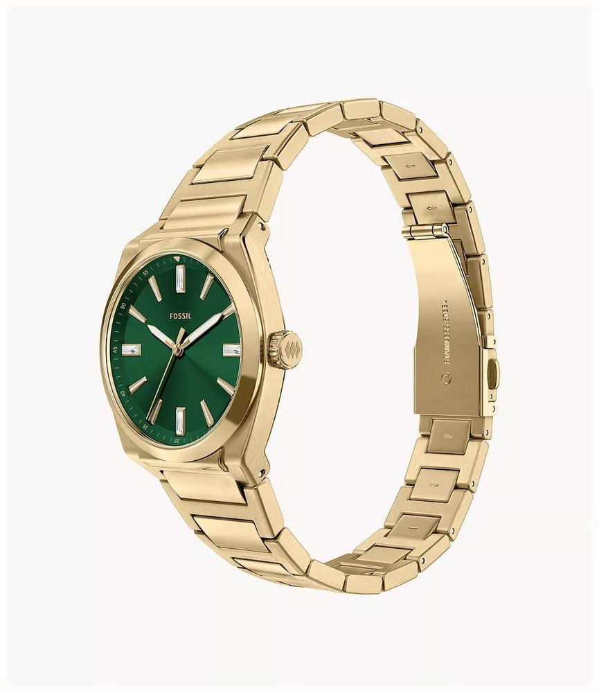 Fossil Everett 27 mm Three-Hand Gold-Tone Stainless Steel Fossil Watch ES5493 - alternate view 4