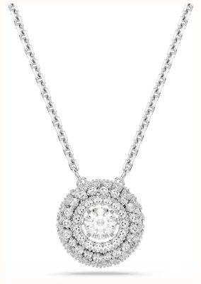 Swarovski Sublima pendant, Round cut, White, Rhodium plated 5738246