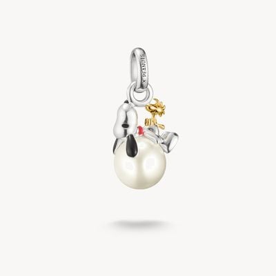 Thomas Sabo 18k Gold Plated Charm Pendant With Pearl Snoopy Woodstock PE CC1308-427-14