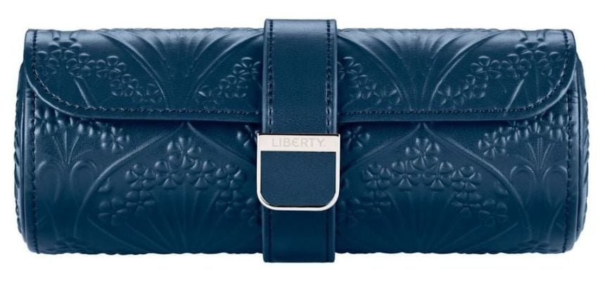 WOLF 381517 Liberty Triple Watch Roll - Navy Jewellery