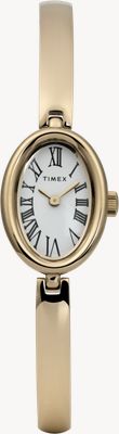 Timex Cavatina (19mm) White Dial / Gold-Tone Stainless Steel Bangle TW2Y27200