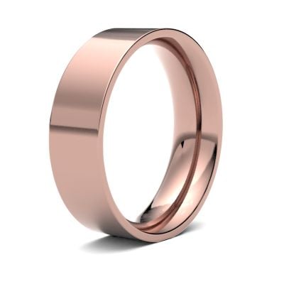 James Moore Wedding Rings | 9ct Rose Gold | 6mm | Medium | Flat Court | AG_6GME-9R