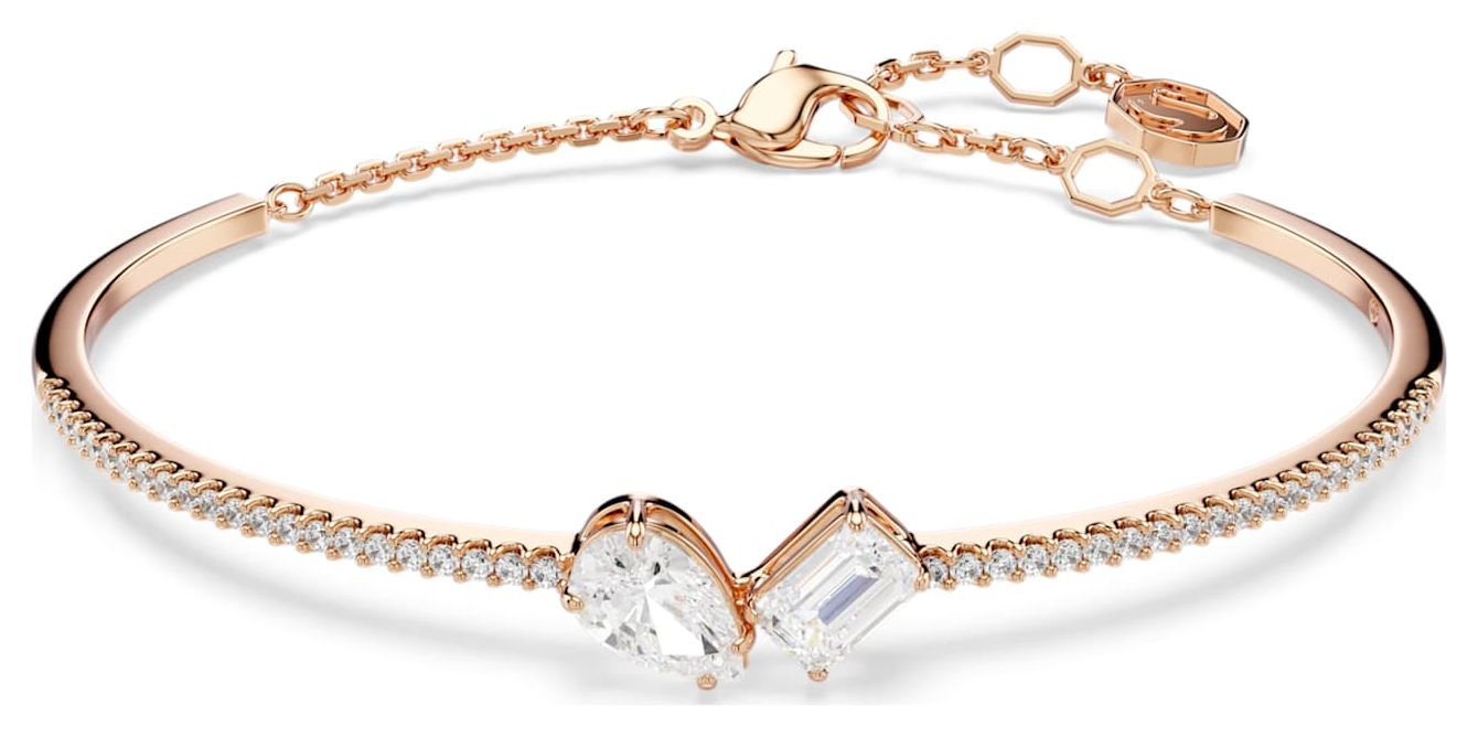 Swarovski 5734247 Mesmera Bangle, Mixed Cuts, White, Rose Jewellery