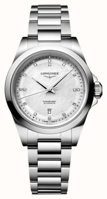 LONGINES Conquest Diamond Automatic (30mm) Mother-of-Pearl Dial / Stainless Steel Bracelet L33204876