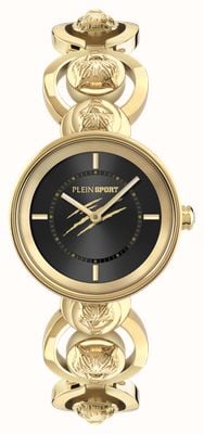 Plein Sport SUPERNOVA (34mm) Black Dial / Gold PVD Stainless Steel Bracelet PSLEA0524