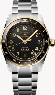 LONGINES Spirit Zulu Time GMT Automatic (39mm) Black Dial / Stainless Steel Bracelet L38025536