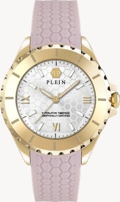 Philipp Plein PLEIN HEAVEN (38mm) White Logo Dial / Pink Silicone Strap PWPOA0224