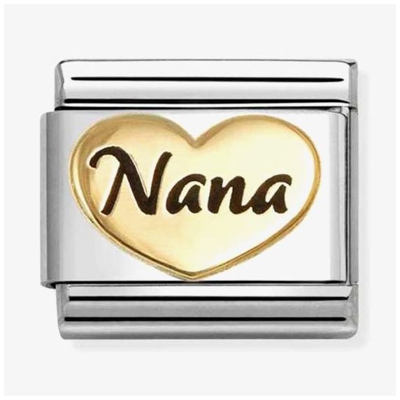 Nomination 030285/83 Classic Nana Heart 18ct Gold Enamel Jewellery