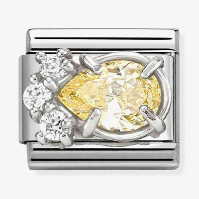 Nomination Composable Classic Link, Yellow-White Drop 330329/07