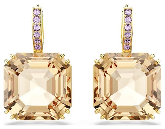Swarovski 5725744 Millenia Drop Earrings Mixed Cuts, Caramel Jewellery