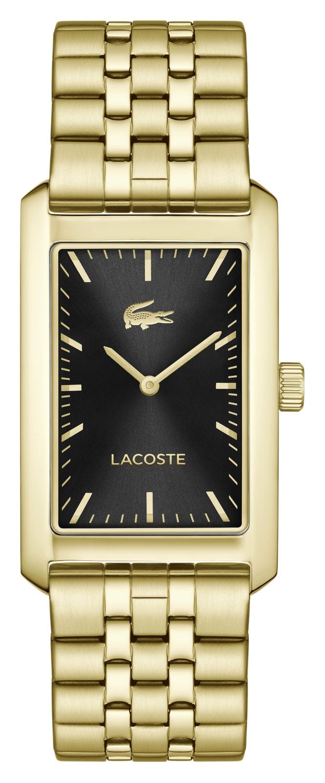 Lacoste 2011530 Santiago Gold Plated Black Dial Watch