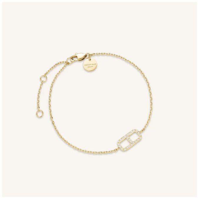 Rosefield Jewellery JBOCG-J1184 Fine Octagon Crystal Gold