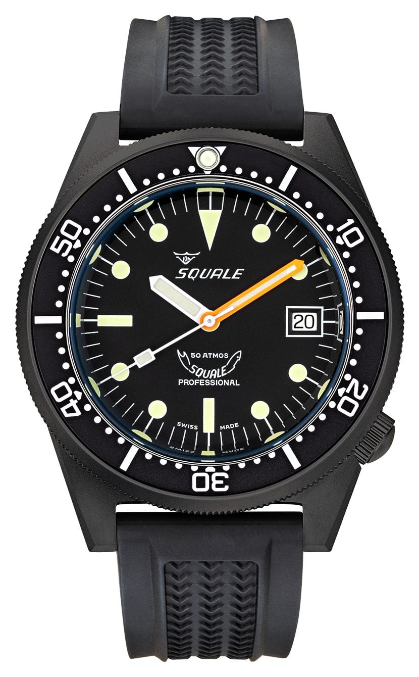 Squale 1521DLCBK.VO 1521 Automatic DLC (42mm) Black Dial / Watch
