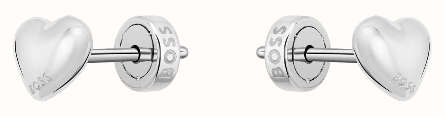 BOSS Jewellery Studs For Everyone Silver Heart Stud Earrings 1580830