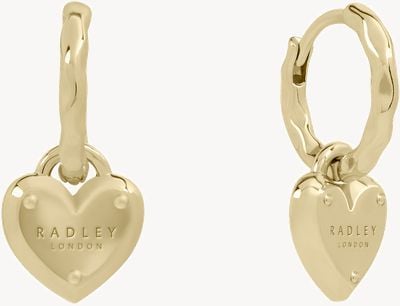 Radley Jewellery Padlock Lane 18ct Gold Plated Padlock Heart Charm Hoop Earrings RYJ1444S